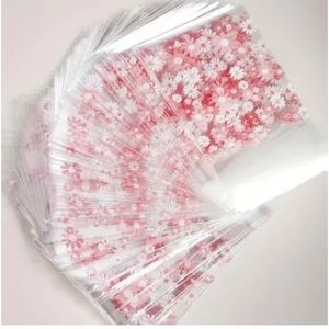 🌸 3/$10 Bundle of 25 Pink Flower Self Adhesive Bags